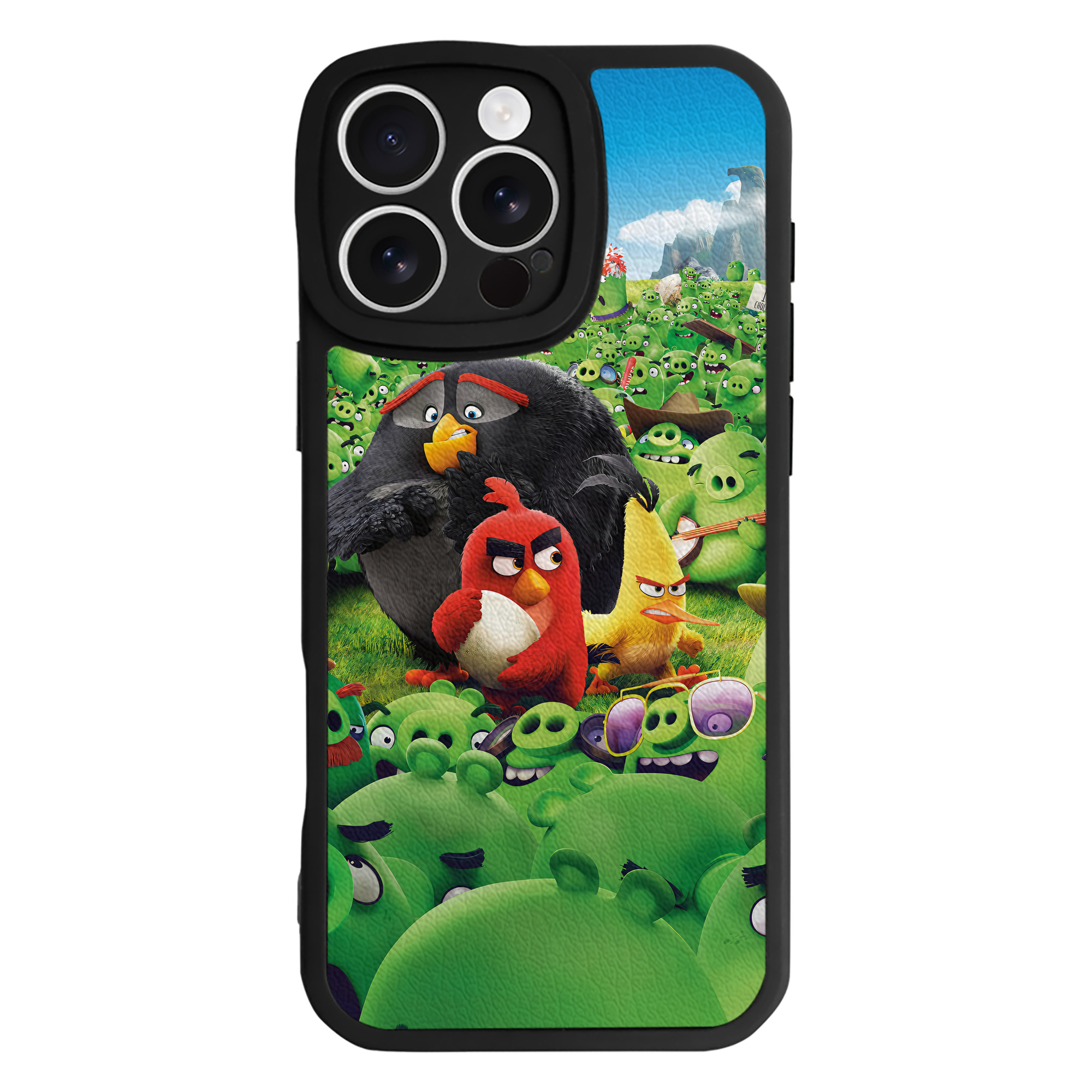 （画像用） Angry Birds アングリーバード 【iPhone 16シリーズ対応】シリコンスマホケース（レザー調） 材質：シリコン